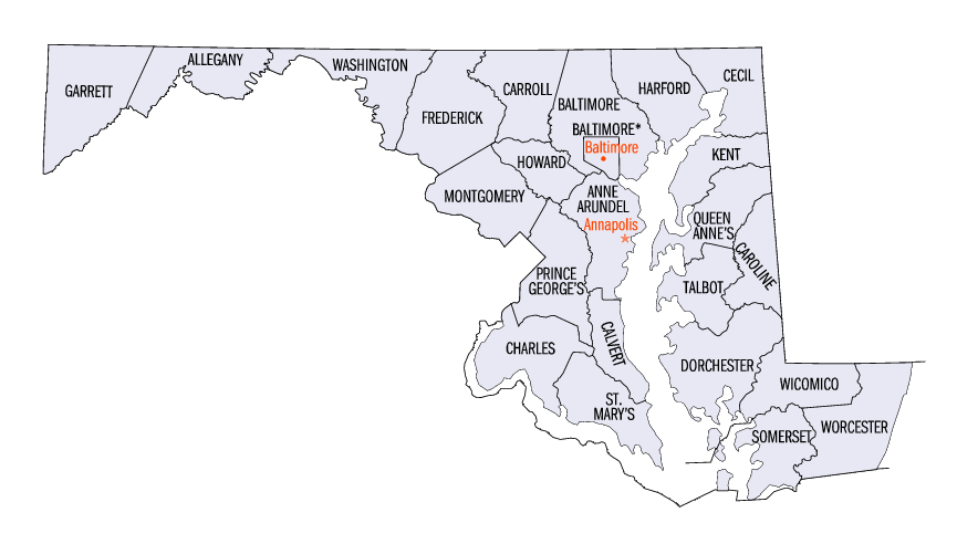 MD County Map